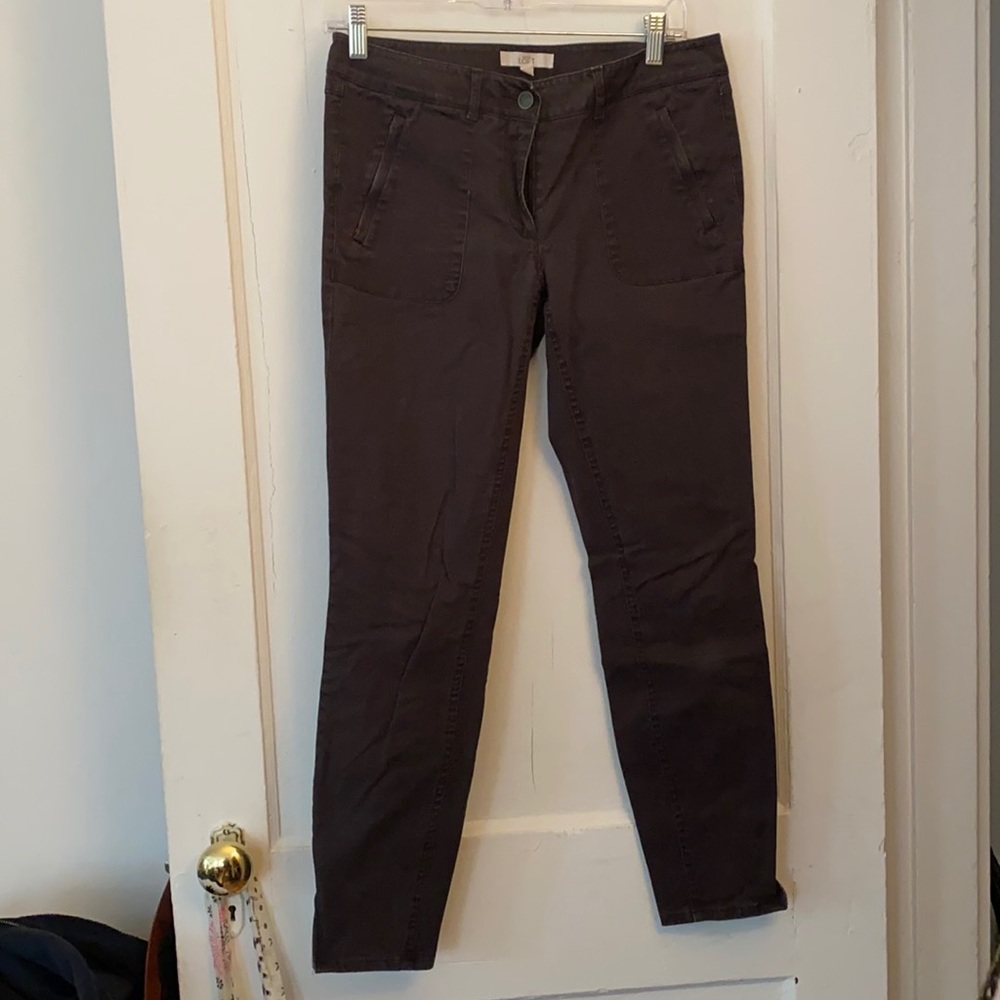 Edgy dark grey ankle length pants